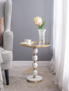 JESICCA MARBLE AND ALUMINUIM HAND MADE SIDE TABLE SIDE TABLE Philbee Interiors 