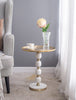 JESICCA MARBLE AND ALUMINUIM HAND MADE SIDE TABLE SIDE TABLE Philbee Interiors 