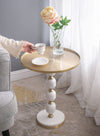 JESICCA MARBLE AND ALUMINUIM HAND MADE SIDE TABLE SIDE TABLE Philbee Interiors 