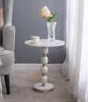 PEBBLE MARBLE AND ALUMINUIM HAND MADE SIDE TABLE SIDE TABLE Philbee Interiors 