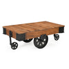 OLD RAILWAY SLEEPER INDUSTRIAL CART COFFEE TABLE Philbee Interiors 