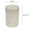 ALPINE MOTHER OF PEARL HAND MADE STOOL/SIDE TABLE Furniture Philbee Interiors 