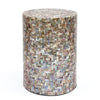 JONAH MOTHER OF PEARL HAND MADE STOOL/SIDE TABLE SIDE TABLE Philbee Interiors 