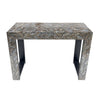 STONE HEDGE MOTHER OF PEARL HAND MADE CONSOLE TABLE CONSOLE TABLE Philbee Interiors 