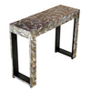 STONE HEDGE MOTHER OF PEARL HAND MADE CONSOLE TABLE CONSOLE TABLE Philbee Interiors 