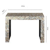 STONE HEDGE MOTHER OF PEARL HAND MADE CONSOLE TABLE CONSOLE TABLE Philbee Interiors 