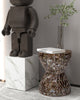 TONED MOTHER OF PEARL STOOL/SIDE TABLE SIDE TABLE Philbee Interiors 