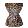 TONED MOTHER OF PEARL STOOL/SIDE TABLE SIDE TABLE Philbee Interiors 