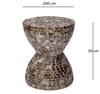 TONED MOTHER OF PEARL STOOL/SIDE TABLE SIDE TABLE Philbee Interiors 