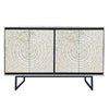 MOTHER OF PEARL HAND MADE SWIRL SIDEBOARD Cabinets & Storage Philbee Interiors 