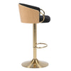 JENSEN GOLD GAS LIFT BAR STOOL Table & Bar Stools Philbee Interiors 