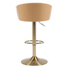 JENSEN GOLD GAS LIFT BAR STOOL Table & Bar Stools Philbee Interiors 