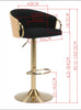 JENSEN GOLD GAS LIFT BAR STOOL Table & Bar Stools Philbee Interiors 