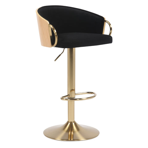 JENSEN GOLD GAS LIFT BAR STOOL Table & Bar Stools Philbee Interiors 