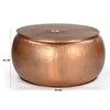 BRONZE LOOK HAMMERED COFFEE TABLE