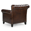 STUDDED LEATHER ARM CHAIR Philbee Interiors 