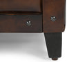 STUDDED LEATHER ARM CHAIR Philbee Interiors 