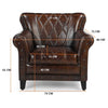 STUDDED LEATHER ARM CHAIR Philbee Interiors 