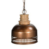 COPPER CUT-OUT AND WOOD LAMPSHADE Philbee Interiors 