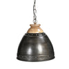 WASHED IRON AND WOOD LAMPSHADE Philbee Interiors 