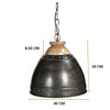 WASHED IRON AND WOOD LAMPSHADE Philbee Interiors 