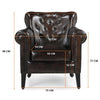 CHOCOLATE LEATHER ARMCHAIR Philbee Interiors 