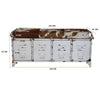 COWHIDE IRON LOCKER BENCH Furniture Philbee Interiors 