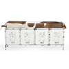 COWHIDE IRON LOCKER BENCH Furniture Philbee Interiors 