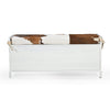 COWHIDE IRON LOCKER BENCH Furniture Philbee Interiors 