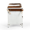 COWHIDE IRON LOCKER BENCH Furniture Philbee Interiors 