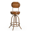 INDUSTRIAL WIND UP BAR CHAIR WITH LEATHER Philbee Interiors 