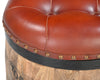 CYCLINDRICAL MOET CHANDON LEATHER OTTOMAN Philbee Interiors 