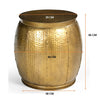 BRASS LOOK HAMMERED SIDE TABLE Philbee Interiors 