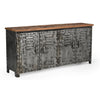 VINTAGE IRON LOCKER SIDEBOARD WITH RECLAIMED RAILWAY SLEEPER WOOD Philbee Interiors 