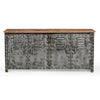 VINTAGE IRON LOCKER SIDEBOARD WITH RECLAIMED RAILWAY SLEEPER WOOD Philbee Interiors 