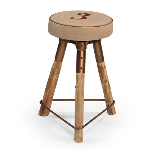 INDUSTRIAL NUMBER 3 WIND UP BAR STOOL Philbee Interiors 