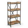 INDUSTRIAL BISTROT DE FRANCE BOOKCASE ON WHEELS Philbee Interiors 