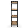 INDUSTRIAL BISTROT DE FRANCE BOOKCASE ON WHEELS Philbee Interiors 