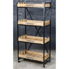 INDUSTRIAL BISTROT DE FRANCE BOOKCASE ON WHEELS Philbee Interiors 