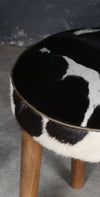 SHORT COWHIDE STOOL Philbee Interiors 