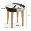 SHORT COWHIDE STOOL Philbee Interiors 