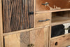 HARDWOOD CHEST OF DRAWS WITH COW PATTERN AND HAND CARVED Philbee Interiors 