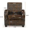 ARMSTRONG HAND MADE LEATHER ARM CHAIR Furniture Philbee Interiors 