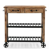 HARDWOOD BUTLERS TROLLEY ON WHEELS DISTRESSED FINISH Cabinets & Storage Philbee Interiors 