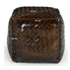 GENUINE LEATHER LATTICE OTTOMAN Ottomans Philbee Interiors 